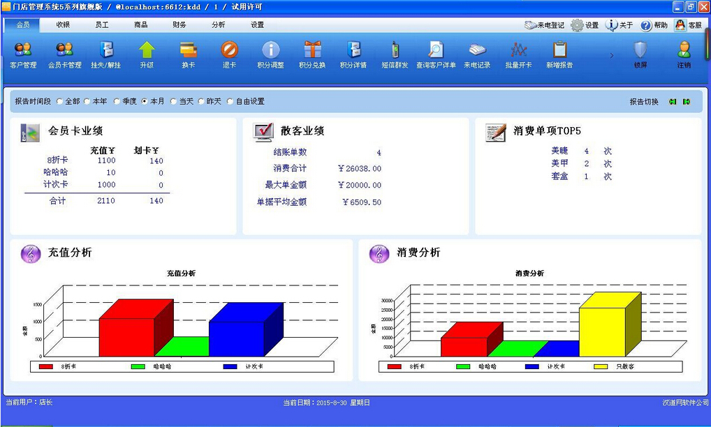 美卡斯汽车美容管理系统一